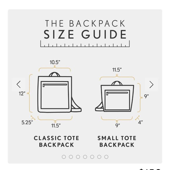 Portland Leather Small Tote Backpack, Cobalt blue, NWT - Picture 7 of 11